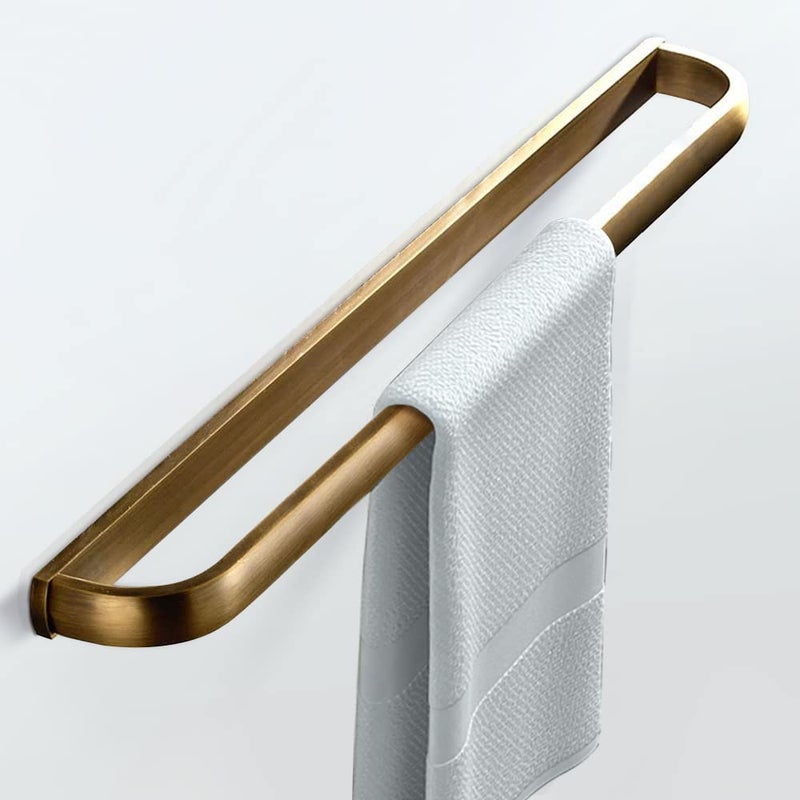 Leyden Brass Towel Bar, Antique Bathroom 23.6 inch Bath Towel Holder Rack, Wall Mounted Bathroom Accessory Towel Rod Hanger Retro - Image 5